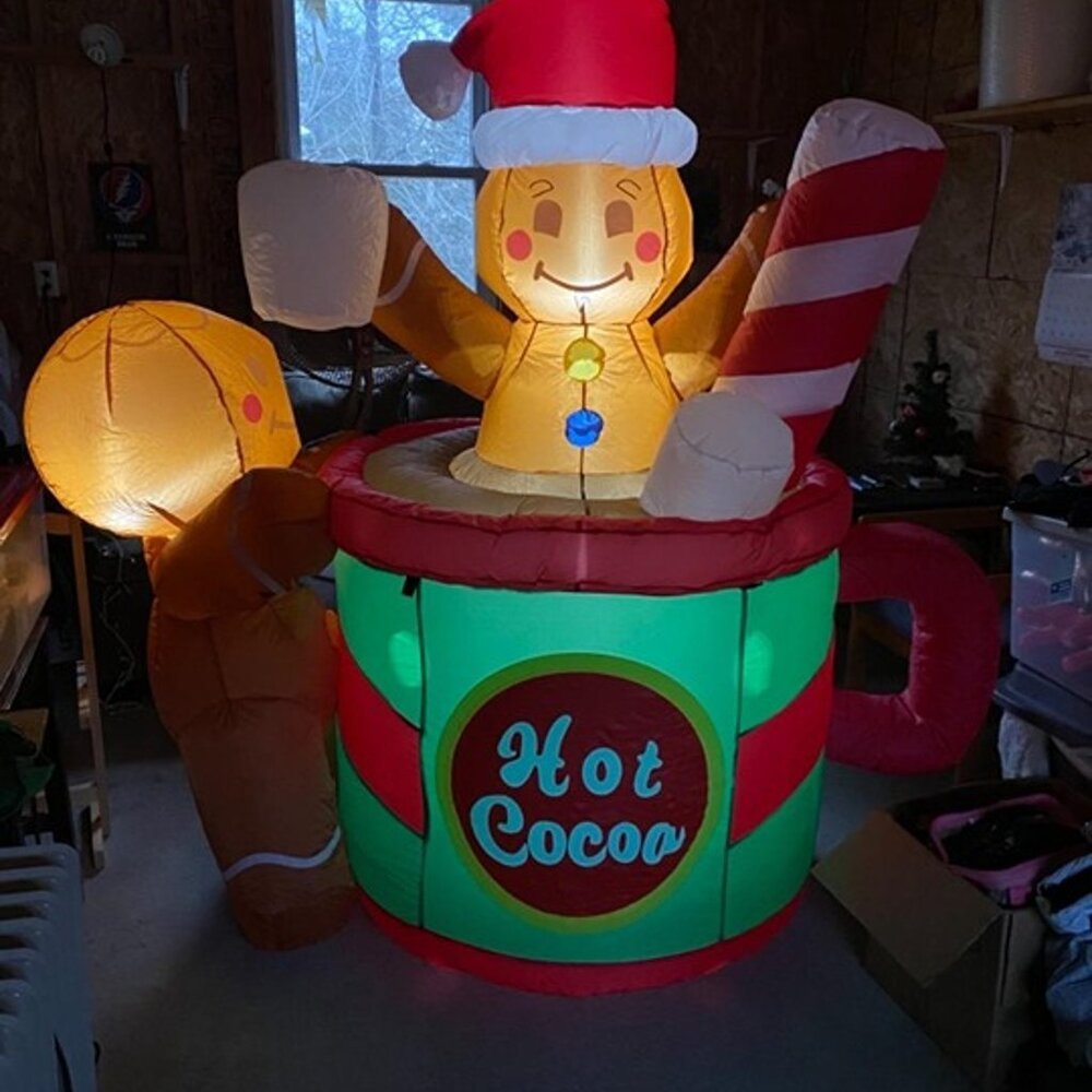 NEW 6 FT Christmas Inflatables Outdoor Decorations, Inflatable Gingerbread - Picture 8 of 10